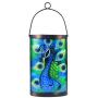 Hanging Solar Lantern Outdoor Decorative Waterproof LED Solar Peacock Lights Tabletop Lamp for Outdoor Patio Garden