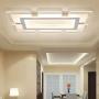 LITFAD Rectangular LED Flush Light Minimalist Acrylic Ultrathin Ceiling Lamp, Acrylic Ceiling Light Modern Pandent Light for Dinning Room Bedroom Living Room, White Light - 35.5'' Length