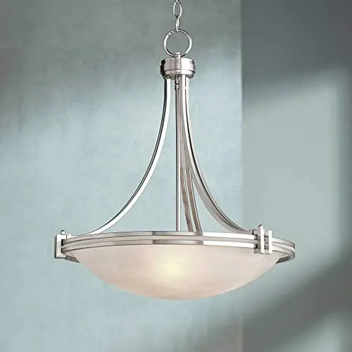 Possini Euro Deco Nickel 20'' Wide Pendant Light