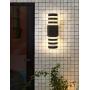Modern Led Outdoor Wall Lights for House 3000K Warm White Light Outdoor Wall Sconce, Up/Down Porch Light Waterproof Outdoor Wall Lamps 12W 500LM, Black Exterior Light Fixtures (Light Source Include)