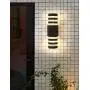 Modern Led Outdoor Wall Lights for House 3000K Warm White Light Outdoor Wall Sconce, Up/Down Porch Light Waterproof Outdoor Wall Lamps 12W 500LM, Black Exterior Light Fixtures (Light Source Include)