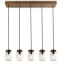 LALUZ Farmhouse Chandelier for Dining Rooms, 5-Lights Mason Jar Lights,Height Ajustable Pendant Lighting for Kitchen Island LALUZ Farmhouse Chandelier for Dining Rooms, 5-Lights Mason Jar Lights,Height Ajustable Pendant Lighting for Kitchen Island