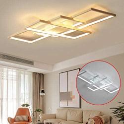 Modern Acrylic LED Ceiling Light with Remote Control Stepless Dimming Geometric Ceiling Light Close to Ceiling Light Fixture Chandelier Suitable for Living Room, Bedroom (Dimmable + Remote Control)