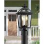 Beionxii Outdoor Post Lights | Exterior Post Lantern Pillar Light with 3-inch Pier Mount Adapter, Sand Textured Black with Clear Glass - A329P-2PK