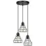 Farmhouse Black Pendant Lighting 3-Light Industrial Modern Hanging Lighting Fixtures for Dining Room Bedroom Kitchen Living Room Hallway Foyer Bar (Swag Lampshade)