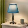 Touch Table Lamp with USB Ports for Bedroom, Kakanuo Turquoise Blue Touch Bedside Lamp with 2 USB Charging Ports, 3 Way Dimmable Nightstand Lamp for Living Room and Office (LED Bulb Included)