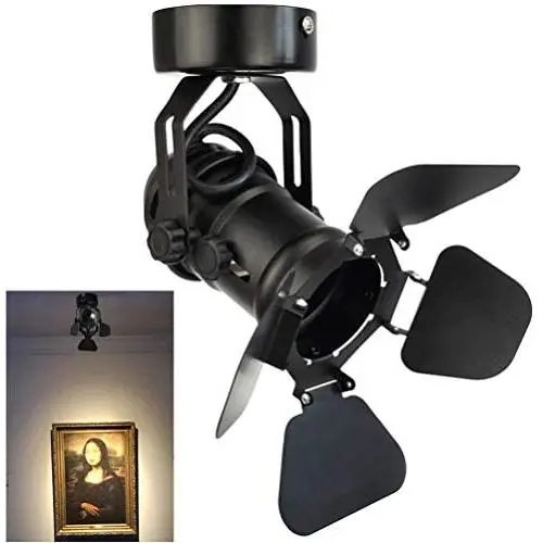 Industrial Vintage Ceiling Spotlight Lamp, Adjustable Black Wall Lamp/Ceiling Light Barn Door Design LED Spot Lights Indoor Lighting for Hallway Art Light Stage Spotlight Living Room Theatre Lamp Industrial Vintage Ceiling Spotlight Lamp, Adjustable Black Wall Lamp/Ceiling Light Barn Door Design LED Spot Lights Indoor Lighting for Hallway Art Light Stage Spotlight Living Room Theatre Lamp