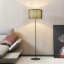 Modernluci White Standing Floor Lamp - Modern Nursery Stick Lamp with Shade for Office,Bedroom,Living Room - 56 Tall, E26 Led Edison Bulb