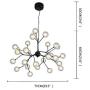 Man hongjia Luce Plafoniera LED Living Room Dining Room Bedroom Decoration Lamps Novelty Chandelier Ambient Light Metal Creative Glass Bubble Chandelier (Color : Black)