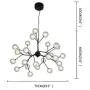 Man hongjia Luce Plafoniera LED Living Room Dining Room Bedroom Decoration Lamps Novelty Chandelier Ambient Light Metal Creative Glass Bubble Chandelier (Color : Black)