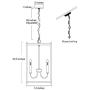 KSANA Farmhouse Foyer Lighting, Entryway Chandeliers for Dining Rooms, Kitchen Island, Foyer, Stairway, W14''xH23.5''