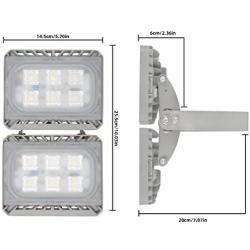 60W LED Flood Light,6000lm Super Bright Security Lights with Adjustable Heads,IP66 Waterproof Outdoor Flood Light,CREE Chips 3000K Daylight White Work Light for Parking Lot,Stadium,Yard,Street