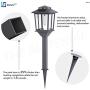 BLUU Aluminum Solar Pathway Lights Solar Lights Outdoor 4 Pack with 3 Kinds Alternative Light Source - High Lumen Automatic Led for Garden, Landscape, Patio, Lawn, Yard, Driveway, Walkway