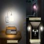 LUXSWAY 12 Colors Changing Wall Lamp Battery Operated, Dimmable Up/ Down Wall Sconce with Remote, Wireless Over Bed Headboard Light for Bedroom Hallway Home Decor- 1Pack