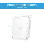 Parmida (4 Pack) LED Canopy Light, 45W, 0-10V Dimmable, 5200lm, 110-277VAC, IP65 Waterproof, DLC-Qualified & ETL-Listed, 5000K (Day Light), 9.6'' x 9.6'' Street, Area & Outdoor Lighting, White