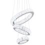 SEFINN FOUR Modern Crystal Chandelier LED Light Fixture 3 Rings Pendant Adjustable Stainless Steel Flush Mount Ceiling Lighting Chandelier for Dining Room Living Room Foyer Bedroom Cold White SEFINN FOUR Modern Crystal Chandelier LED Light Fixture 3 Rings Pendant Adjustable Stainless Steel Flush Mount Ceiling Lighting Chandelier for Dining Room Living Room Foyer Bedroom Cold White
