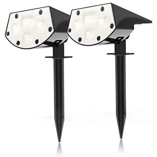 AMORNO Solar Landscape Spotlights, IP65 Waterproof 30 Leds Outdoor Solar Powered Lights Adjustable Ground Wall Lighting for Lawn Yard Patio Garden Porch Pathway Walkway-Cold White AMORNO Solar Landscape Spotlights, IP65 Waterproof 30 Leds Outdoor Solar Powered Lights Adjustable Ground Wall Lighting for Lawn Yard Patio Garden Porch Pathway Walkway-Cold White