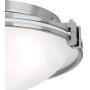 Deco Modern Ceiling Light Flush Mount Fixture Brushed Nickel 16 3/4'' Wide Marbleized Glass Bowl for Bedroom Kitchen Living Room Hallway Bathroom - Possini Euro Design