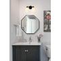 XiNBEi Lighting Bathroom Vanity Light, Vintage 2 Light Sconces Wall Light with Glass, Black Wall Mounted Light XB-W1235-2-MB