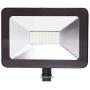 ASD 30W LED Flood Light Outdoor with Arm - 5000K Daylight 3035lm ETL & DLC - Super Bright Outdoor Light -  Bronze Slim LED Flood Light Fixture - Landscape Yard Lighting