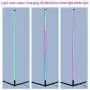 Corner Floor Lamp Led Nordic 20W RGB Color Changing Standing Floor Lamps for Living Room Night Light Dimming Standing Modern Lamp Bedroom Decor Remote Control (Include White) (Black)
