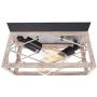 HMVPL Flush Mount Close to Ceiling Light, Farmhouse Industrial Lighting Fixtures Mini Ceiling Lamp 2-Light for Kitchen Island Dining Room Bedroom Foyer Hallway
