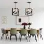 SEEBLEN 4- Light Pendant Light Black Adjustable Hanging Lights Vintage Foyer Lantern for Kitchen lsland Dining Room Hallway Farmhouse Ceiling Lights SEEBLEN 4- Light Pendant Light Black Adjustable Hanging Lights Vintage Foyer Lantern for Kitchen lsland Dining Room Hallway Farmhouse Ceiling Lights