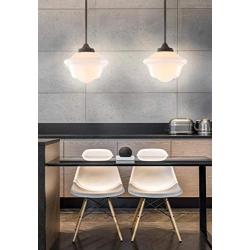 JONATHAN Y JYL3517C Kurtz 9.5'' Adjustable Drop Metal/Glass LED Pendant Contemporary,Transitional Dimmable, for Dining, Living Room, Kitchen, 9'', Black