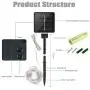 Solar Rope Lights, 66 Feet 200 LED 8 Modes Solar Rope String Lights Outdoor Fairy Lights Rope Waterproof Tube Lights with Solar Panel for Outdoor Indoor Home Decoration Garden Patio Parties