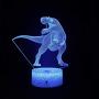 4 Pcs 3D Dinosaur Night Light, DDD LAMP Led Illusion Lamp 16 Color Change Remote Control Lights for Bed Living Room Kids Girls Boys Xmas 1666