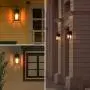Dusk to Dawn Sensor Outdoor Wall Lantern Lights Exterior Porch Light Fixture for House Waterproof Anti-Rust Black Wall Mount Outside Patio Garden Sconce with Water Rippled Glass (Bulb Not Included)