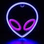 Alien Neon Signs Lights for Wall Decor, Battery/ USB Operated Led Neon Sign, Pink/Blue Alien Neon Night Light for Bedroom, Valentines Day, Christmas, Living Room, Kids Room, Teen Room