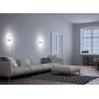 TRLIFE Modern Wall Sconces Set of Two, Plug in Wall Sconces 12W 6000K Cool White Acrylic Wall Sconce Lighting with 6FT Plug in Cord and On/Off Switch on The Cord