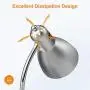 LEPOWER Metal Floor Lamp, Adjustable Goose Neck Standing Lamp with Heavy Metal Based, E26 Lamp Base, Torchiere Light for Living Room, Bedroom, Study Room and Office(Silver)