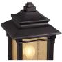Hickory Point Asian Outdoor Light Fixture Bronze 16.5'' Textured Glass for Exterior House Porch Patio - Franklin Iron Works
