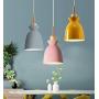 LAKIQ Modern Mini Colorful Pendant Light Nordic Lovely Hanging Ceiling Lighting Kitchen Island Lights for Dining Room Restaurant Bar Living Room (Pink)