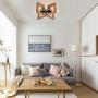 HMVPL Semi Flush Mount Ceiling Lights Fixtures, 4-Lights Farmhouse Close to Ceiling lamp Wooden Pendant Lighting for Kitchen Island Dining Room Bedroom Foyer Hallway Front Door