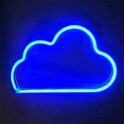 Orgrimmar Neon Light Cloud Blue LED Neon Signs Decorative Wall Light Battery and USB Powered Night Light for Bedroom, Bar, Wedding, Christmas Decoration (Cloud Blue)