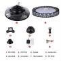 42 inch Ceiling Fan Light with Bluetooth Speaker and Remote Control, Modern 3-color Dimming Chandelier Mute Ceiling Fans with Lights for Bedroom Dining/Living Room (42inch-Black)