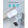 Floodlight Camera, Voger Security Camera Outdoor 2500-Lumen Brightness with Siren Alarm IP65 Waterproof 1080p Night Vision Motion-Activated and Two-Way Audio White