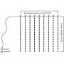 Window Curtain Lights, 8-Lighting Modes, 100-LED 9.8X9.8 Ft Dimmable String Lights with Remote, Christmas Twinkle Lights for Bedroom, Party, Wedding Decorations (Warm White) Window Curtain Lights, 8-Lighting Modes, 100-LED 9.8X9.8 Ft Dimmable String Lights with Remote, Christmas Twinkle Lights for Bedroom, Party, Wedding Decorations (Warm White)