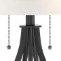 Heather Modern Accent Table Lamps Set of 2 with USB Port and AC Power Outlet in Base Dark Metal Base Glass Dome Shade for Living Room Bedroom Bedside Office - 360 Lighting