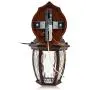 Maxxima LED Outdoor Wall Light, Aged Bronze w/Clear Water Glass, Photocell Sensor, 580 Lumens, 3000K Warm White, Dusk to Dawn Light Sensor, Brown
