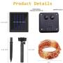 Solar String Lights, Sunlitec 100 LEDs Starry String Lights, Copper Wire Solar Lights Ambiance Lighting for Outdoor, Gardens, Homes, Dancing, Christmas Party 2 Pack Solar String Lights, Sunlitec 100 LEDs Starry String Lights, Copper Wire Solar Lights Ambiance Lighting for Outdoor, Gardens, Homes, Dancing, Christmas Party 2 Pack