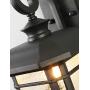 EERU Outdoor Wall Light Waterproof Aluminum Housing with Frost Flower Glass 17.13'' H Exterior Light Fixture Wall Mounted Porch Light Modern Outdoor Wall Sconce for House Garage Patio Drive Way, Black