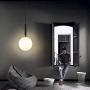 Modo Lighting Modern Pendant Lighting, Paking Finish with Globe Matte Glass Lampshade (Black)