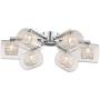 Wrapped Wire Modern Ceiling Light Flush Mount Fixture Chrome 24'' Wide 6-Light Clear Cylinder Glass for Bedroom Kitchen Living Room Hallway Bathroom - Possini Euro Design