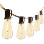 Goothy 10-Pack LED Light Bulbs 0.6 Watt C9/E17 Screw Base ST40 Replacement Clear Plastic Light Bulbs for Outdoor Patio ST40 String Lights, Warm White