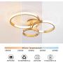 Ganeed Dimmale Flush Mount Ceiling Light,146W Acrylic Comtemporary LED Chandelier with Three Circles,LED Ceiling Lamp Fixture for Kitchen Foyer Dining Room Living Room Bedroom Bar(3000-6500K)