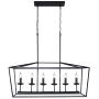 OYIPRO Kitchen Island Lighting, 6 Lights Farmhouse Chandelier Industrial Island Pendant Hanging Modern Light Fixture for Dining Room Kitchen Island Ba